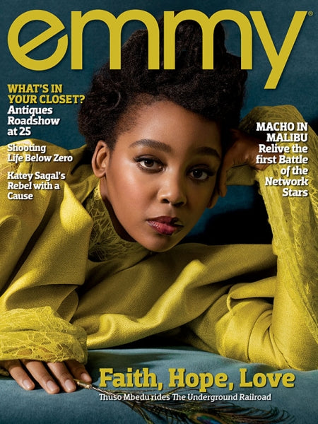 Thuso Mbedu covers Emmy Magazine's current issue