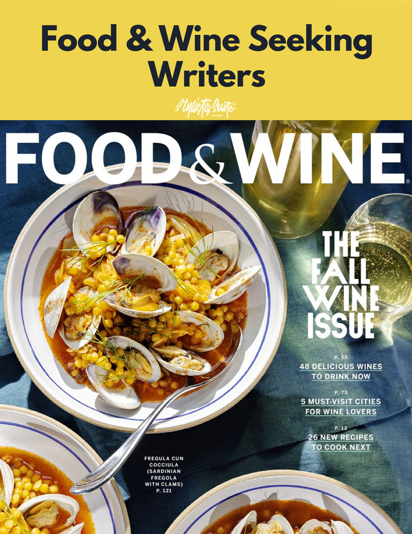 Food & Wine's Senior Drinks Editor Looking For Writers