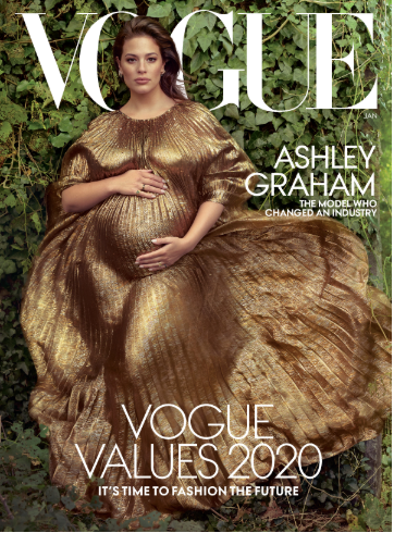 Ashley Graham is Covergirl for Vogue Jan 2020 Issue