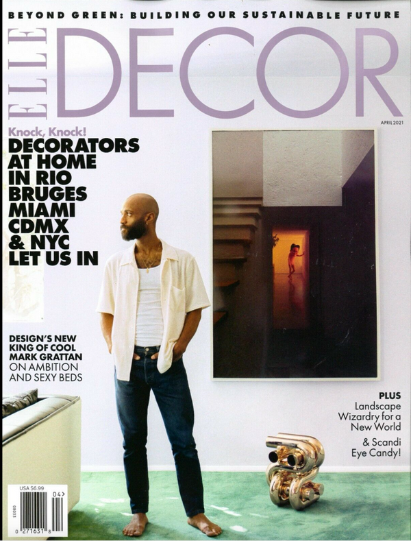 Furniture Designer Mark Grattan is featured on ELLE Decor April Cover