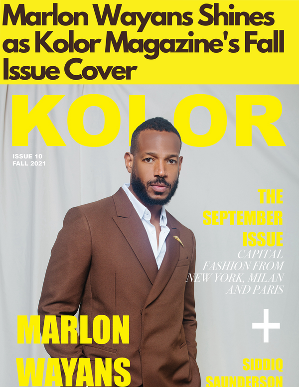Marlon Wayans Photographed Exclusively for Fall issue Cover of Kolor Magazine