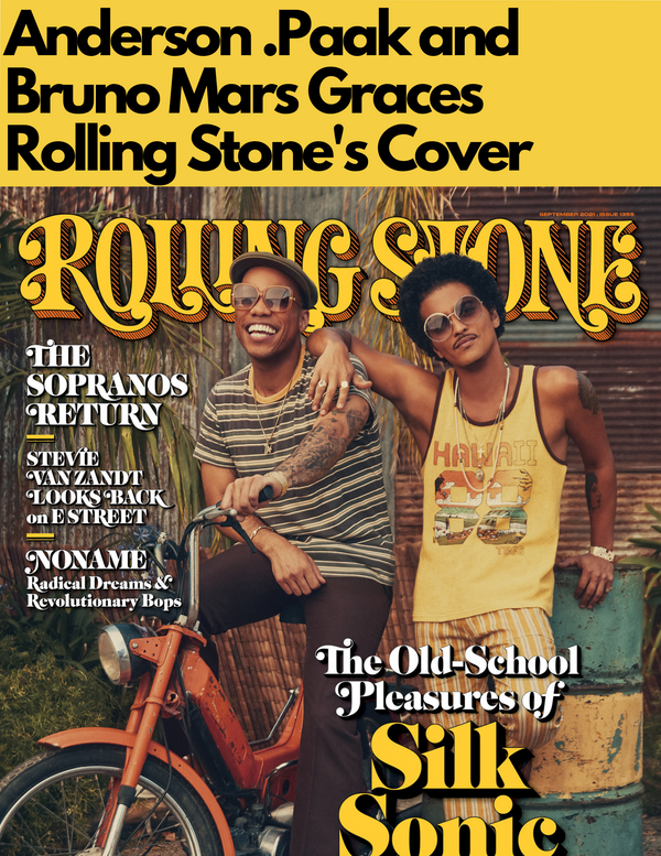 Anderson .Paak and Bruno Mars Covers the Latest Issue of Rolling Stone